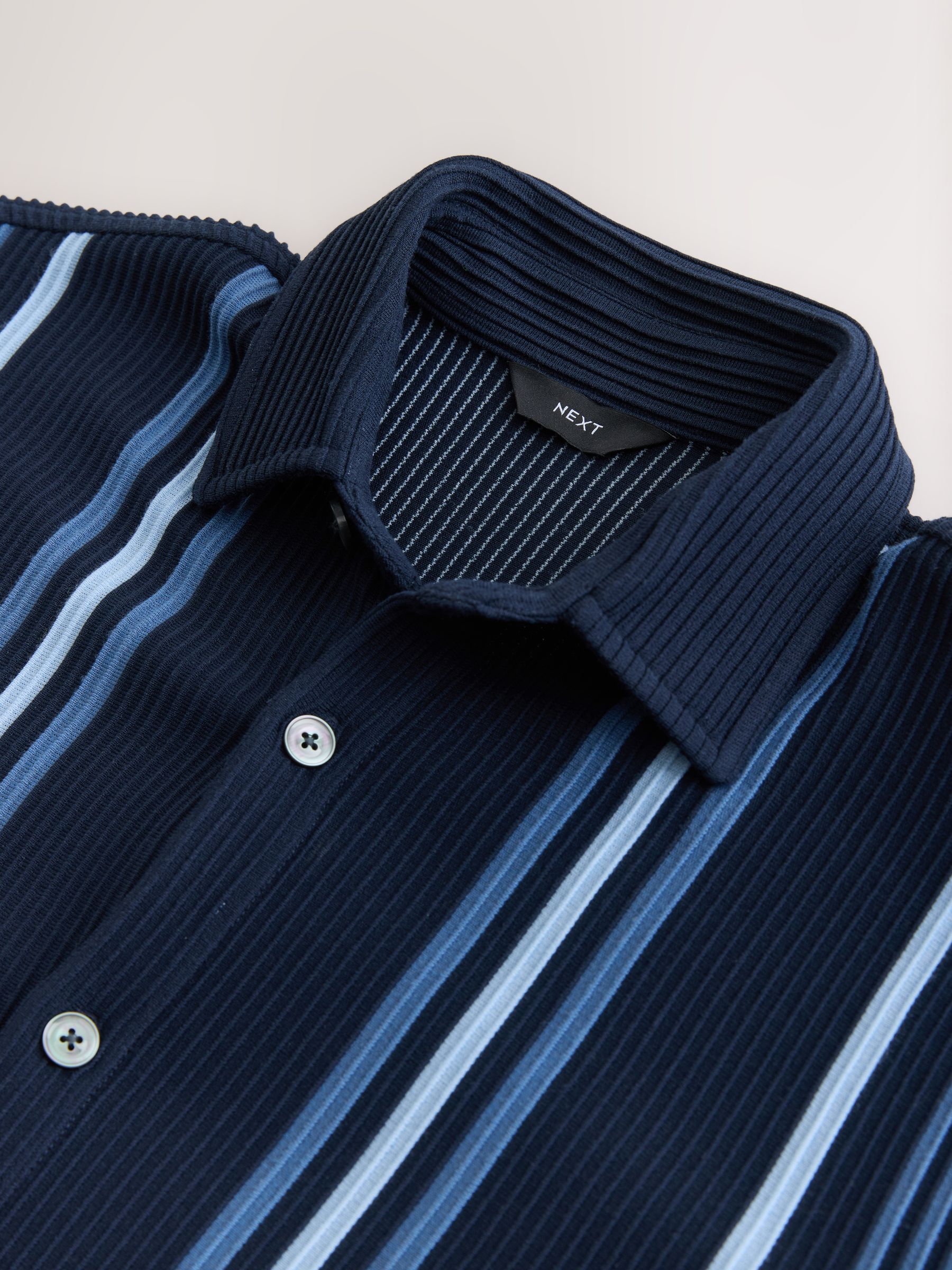 Buy Navy Blue / White Stripe Short Sleeve Jersey Shirt from Next USA