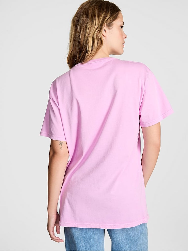 Victoria's Secret PINK Hushed Lilac Purple Oversized T-Shirt - Image 2 of 2