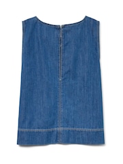 VERO MODA Blue Sleeveless Denim Top - Image 6 of 6
