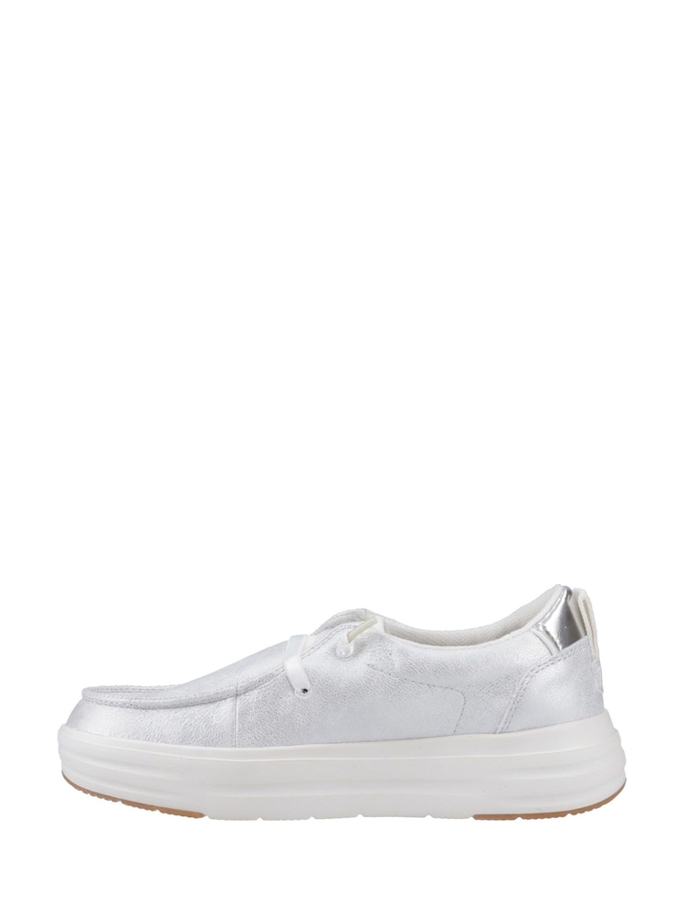 Heydude Wendy Nova Shimmer White Shoes - صورة 2 من 5