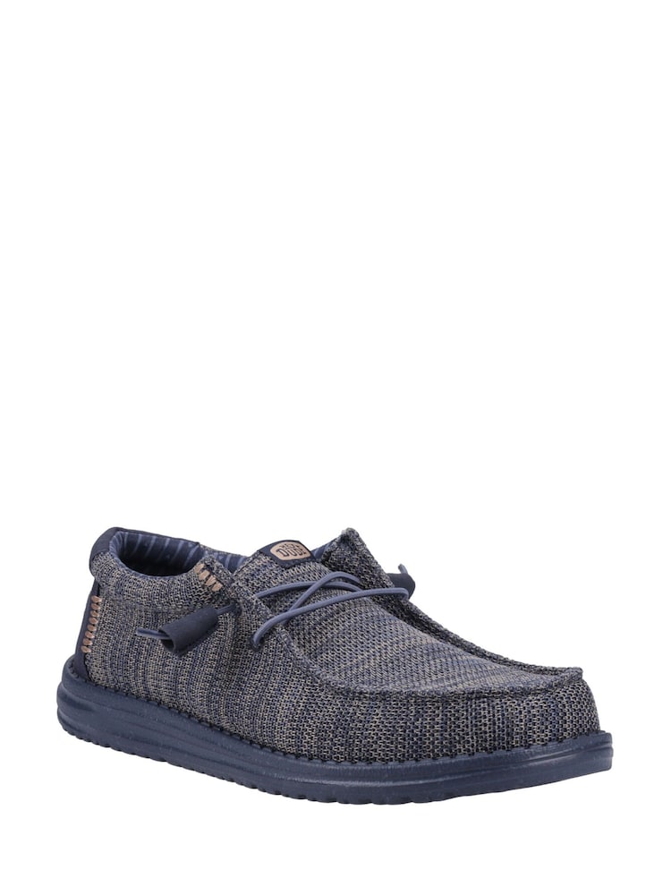 HEYDUDE Blue Wally Stretch Mesh Shoes - Image 1 of 4
