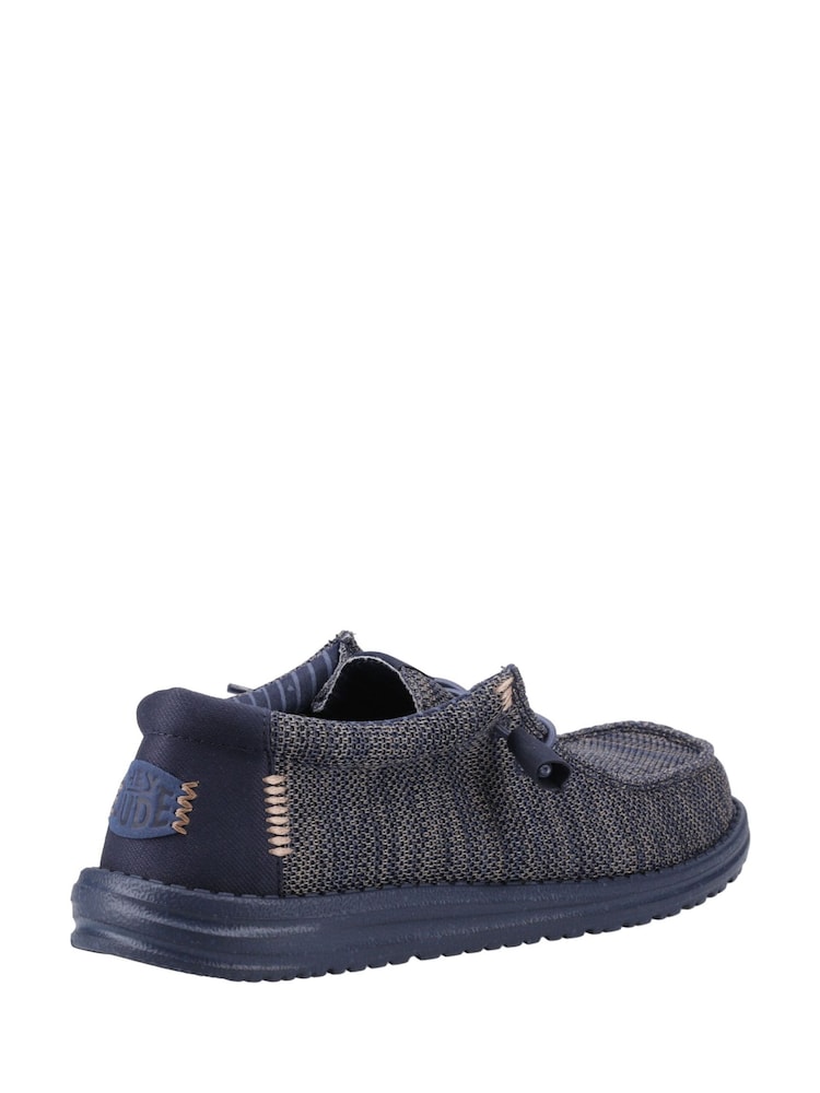 HEYDUDE Blue Wally Stretch Mesh Shoes - Image 4 of 4