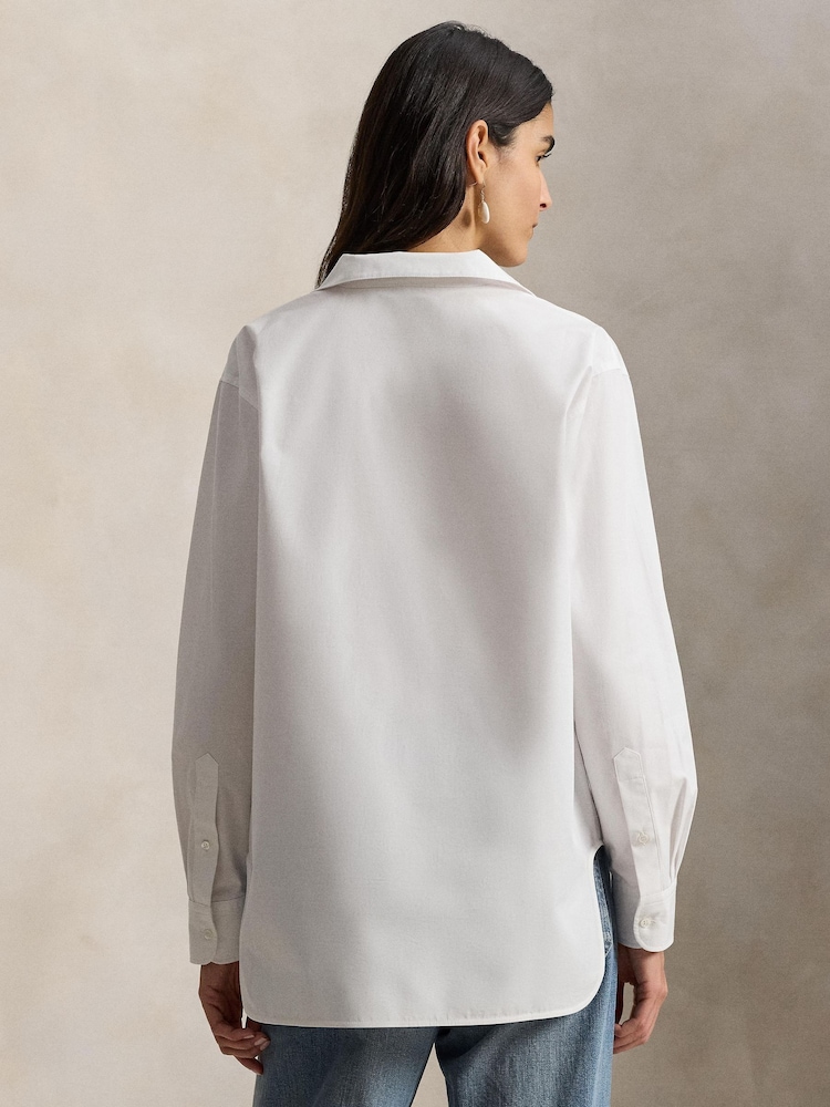 Polo Ralph Lauren White Woven Shirt Dress - Image 2 of 4 Polo Ralph Lauren White Woven Shirt Dress - Image 2 of 4