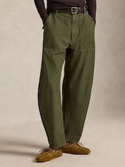 Polo Ralph Lauren Green Woven Tapered Trousers - Image 2 of 6