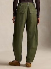 Polo Ralph Lauren Green Woven Tapered Trousers - Image 3 of 6