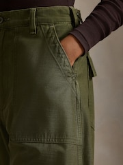 Polo Ralph Lauren Green Woven Tapered Trousers - Image 4 of 6