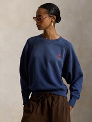 Polo Ralph Lauren Blue Knit Pullover Sweatshirt - Image 1 of 4