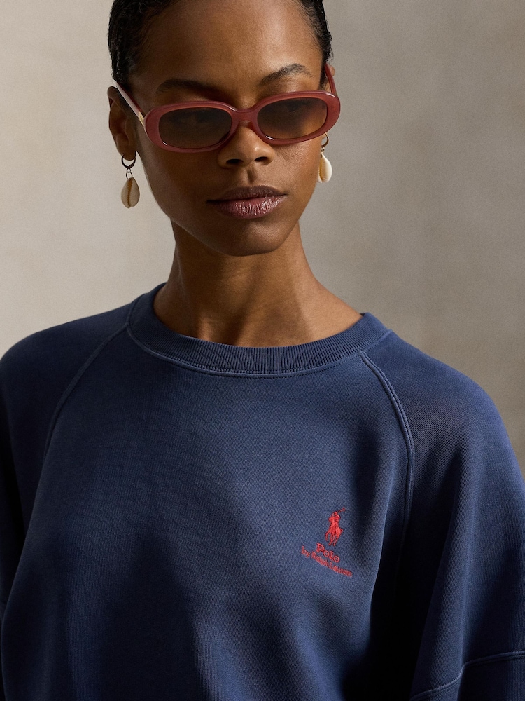 Polo Ralph Lauren Blue Knit Pullover Sweatshirt - Image 4 of 4 Polo Ralph Lauren Blue Knit Pullover Sweatshirt - Image 4 of 4