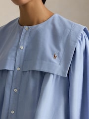 Polo Ralph Lauren Blue Woven-Blouse-Shirt - Image 4 of 5