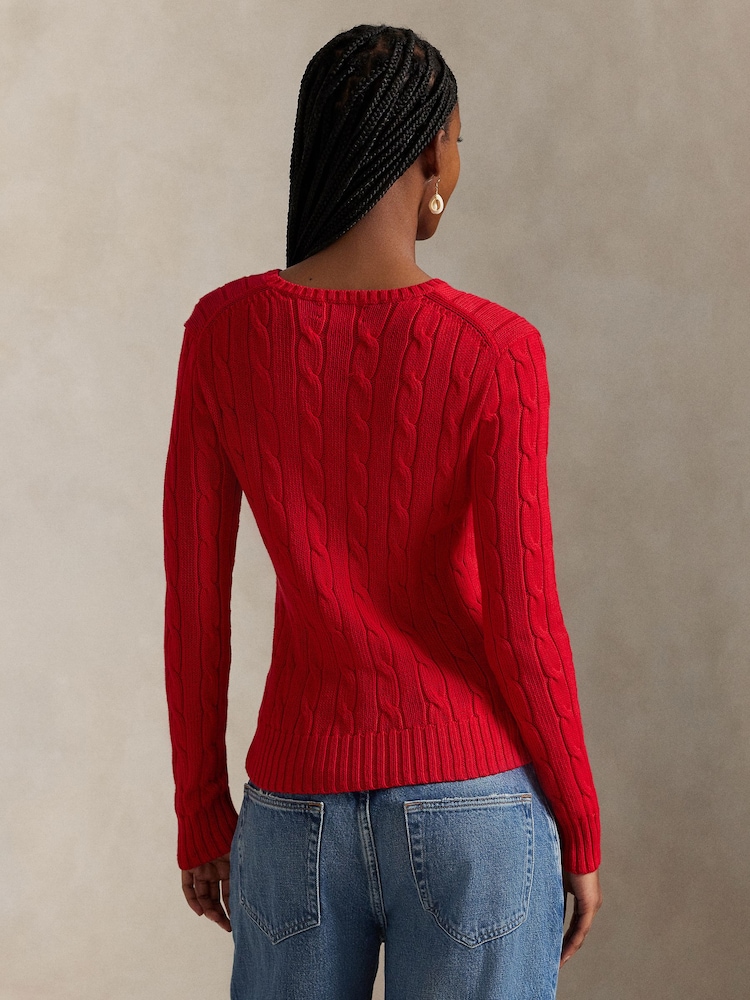 Polo Ralph Lauren Red Julianna Long Sleeve Pullover Jumper - Image 2 of 6 Polo Ralph Lauren Red Julianna Long Sleeve Pullover Jumper - Image 2 of 6