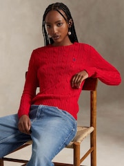 Polo Ralph Lauren Red Julianna Long Sleeve Pullover Jumper - Image 4 of 6