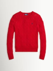 Polo Ralph Lauren Red Julianna Long Sleeve Pullover Jumper - Image 6 of 6