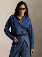 Polo Ralph Lauren Blue Woven Shirt - Image 1 of 4