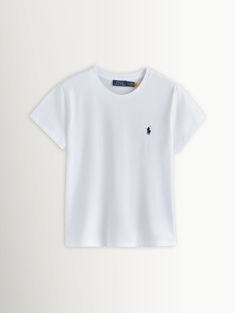 Polo Ralph Lauren White Knit T-Shirt - Image 1 of 1