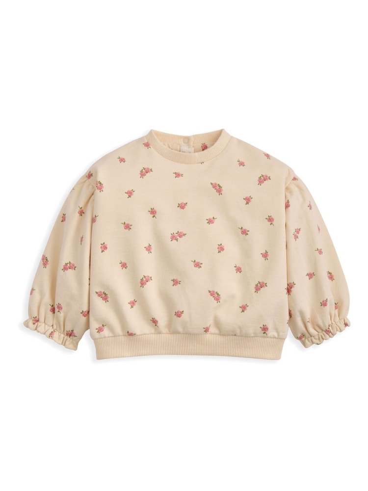 Mamas & Papas Blooming Pink Rose Sweatshirt & Joggers Set - Imagen 2 de 3