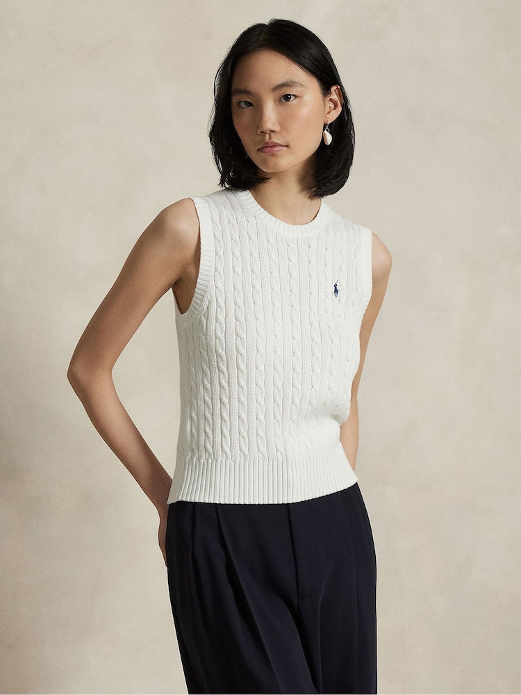 Polo Ralph Lauren White Sweater Pullover Jumper - Image 1 of 5 Polo Ralph Lauren White Sweater Pullover Jumper - Image 1 of 5