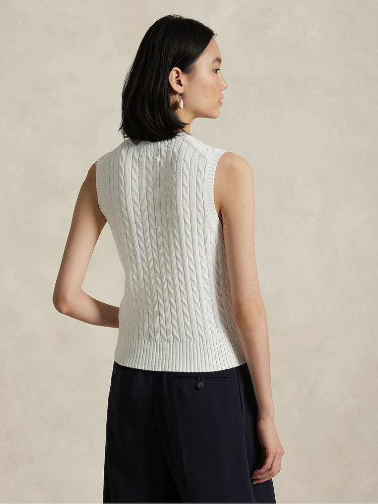 Polo Ralph Lauren White Sweater Pullover Jumper - Image 2 of 5 Polo Ralph Lauren White Sweater Pullover Jumper - Image 2 of 5