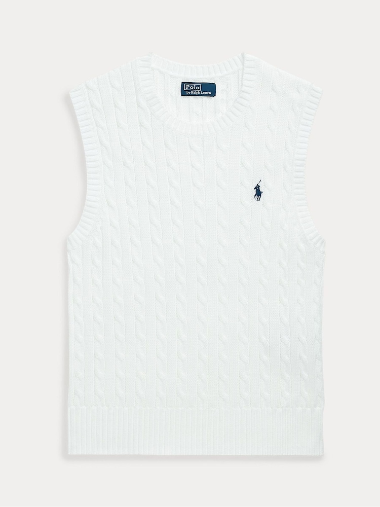 Polo Ralph Lauren White Sweater Pullover Jumper - Image 5 of 5 Polo Ralph Lauren White Sweater Pullover Jumper - Image 5 of 5