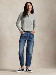 Polo Ralph Lauren Grey Crew Neck Mesh Button Long Sleeve Cardigen - Image 4 of 5