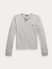 Polo Ralph Lauren Grey Crew Neck Mesh Button Long Sleeve Cardigen - Image 5 of 5