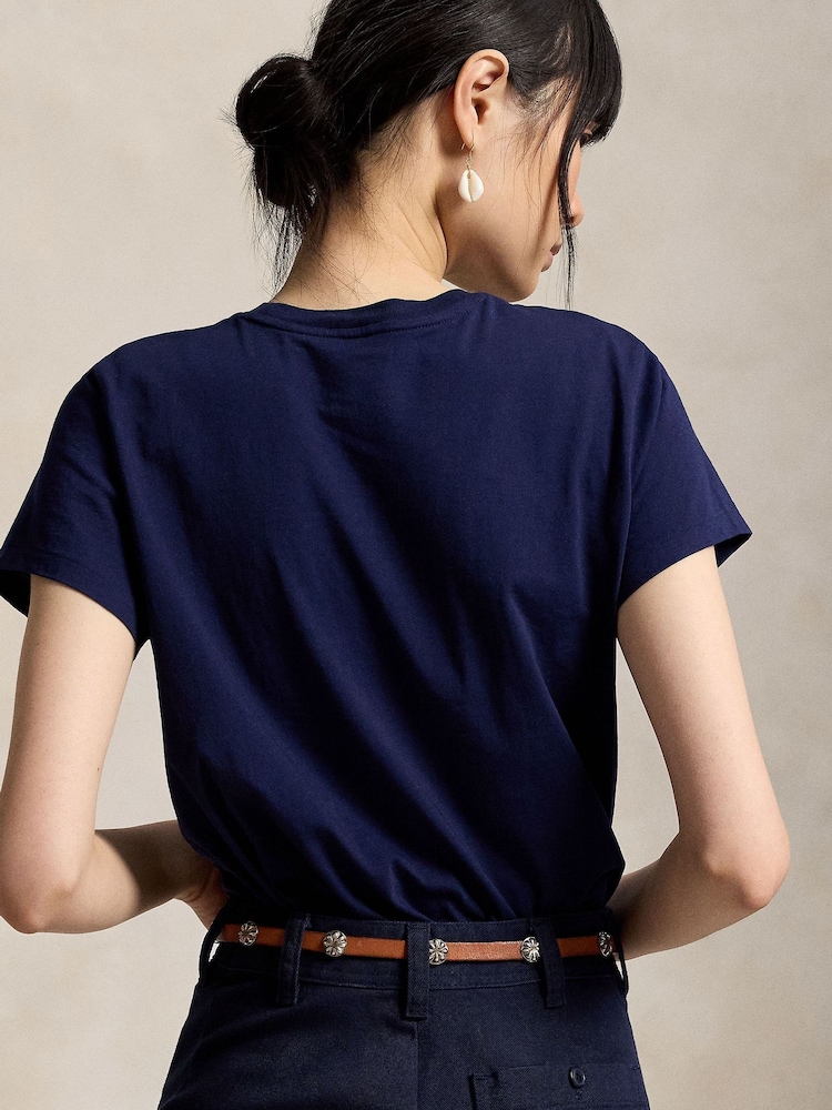 Polo Ralph Lauren Blue Knit T-Shirt - Image 2 of 5 Polo Ralph Lauren Blue Knit T-Shirt - Image 2 of 5