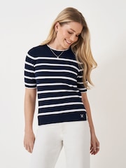 Camiseta de malha listrada Crew Clothing - Imagem 1 de 5