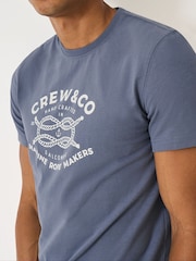 Crew Clothing Blue Rope T-Shirt - Image 4 of 5
