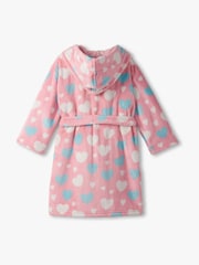 Hatley Pink Big Hearts Fuzzy Fleece Dressing Gown - Image 2 of 2