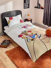 Neutral Basketball Duvet Cover and Pillowcase Set - Image 1 of 4