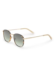 Le Specs Gold Neptune Deux Sunglasses - Image 1 of 5