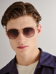 Le Specs Gold Neptune Deux Sunglasses - Image 4 of 5