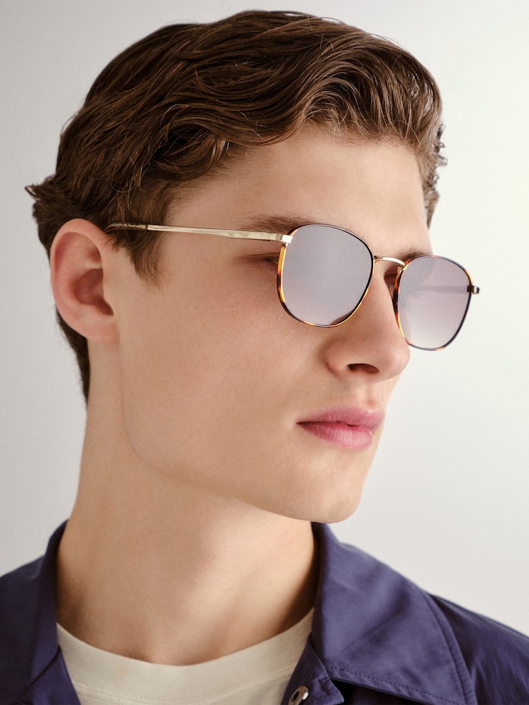 Le Specs Gold Neptune Deux Sunglasses - Image 5 of 5 Le Specs Gold Neptune Deux Sunglasses - Image 5 of 5