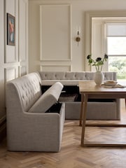 Chunky Weave Mid Natural Wolton Right Hand Corner Storage Dining Bench - Image 2 of 13