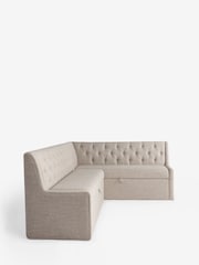 Chunky Weave Mid Natural Wolton Right Hand Corner Storage Dining Bench - Image 8 of 13