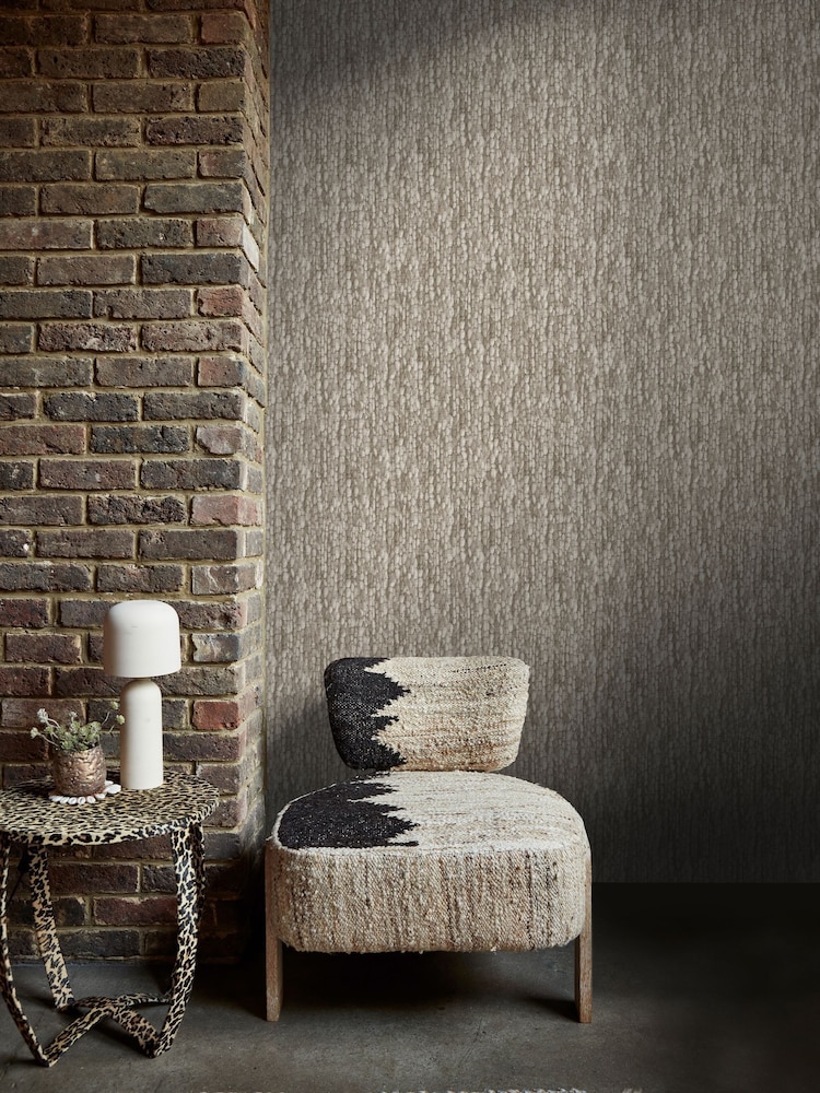 Abigail Ahern Greige Heirloom Knit 10M Wallpaper - Image 1 of 5