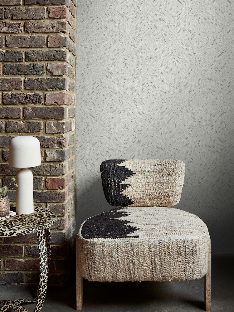 Abigail Ahern Cream Artisan Weave 10M Wallpaper - Image 1 of 5