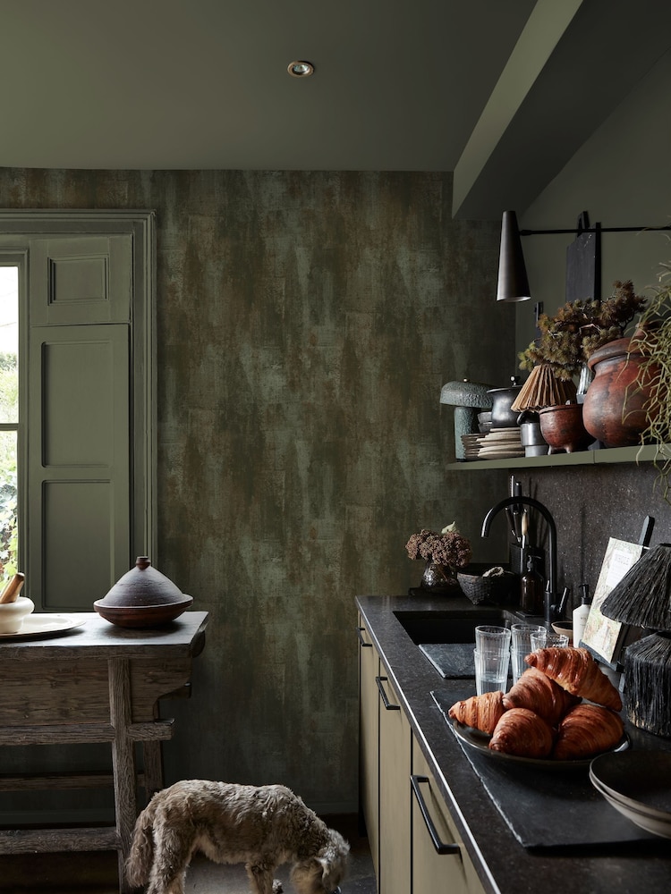 Abigail Ahern Moss Oxidized Opulence 10M Wallpaper - Image 1 of 4