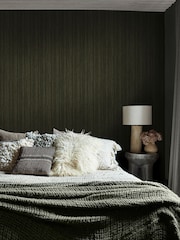 Abigail Ahern Forest Fibre Stripe 10M Wallpaper - Image 1 of 5