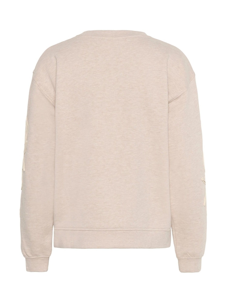 Cream Natural Lovisa Embroidery Long Sleeve Jumper - Image 6 of 6