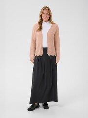 Cream Pink Niso Long Sleeve Open Front Cardigan - Image 3 of 6