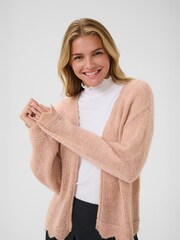 Cream Pink Niso Long Sleeve Open Front Cardigan - Image 4 of 6