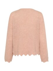 Cream Pink Niso Long Sleeve Open Front Cardigan - Image 6 of 6