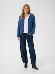 Cream Blue Niso Long Sleeve Open Front Cardigan - Image 3 of 6