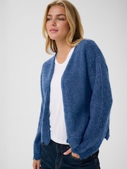 Cream Blue Niso Long Sleeve Open Front Cardigan - Image 4 of 6