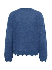 Cream Blue Niso Long Sleeve Open Front Cardigan - Image 6 of 6