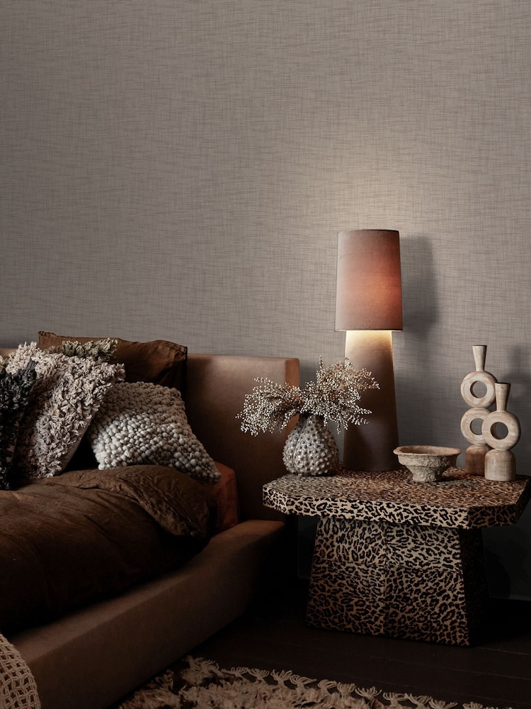Abigail Ahern Stone Weathered Linen A4 Wallpaper Sample - Image 1 of 5