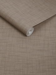 Abigail Ahern Cocoa Weathered Linen A4 Wallpaper Sample - Image 3 of 5