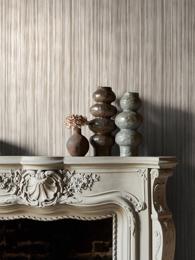 Abigail Ahern Pewter Linear Luxe A4 Wallpaper Sample - Image 5 of 5