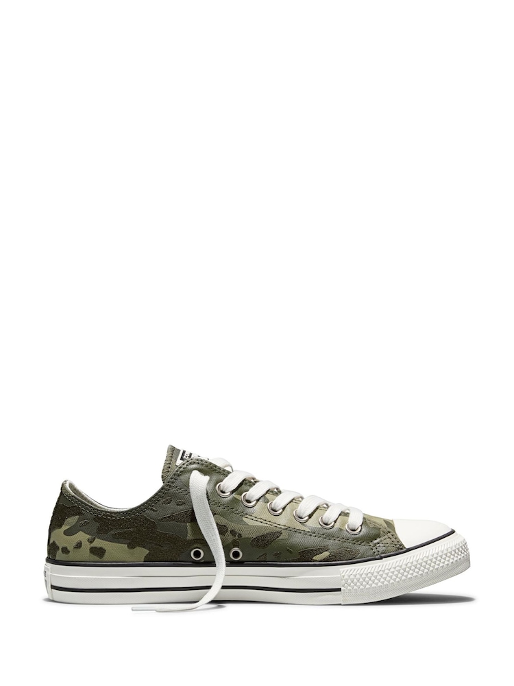 Converse Green Chuck Taylor All Star Wide Camo Trainers - Image 1 of 6