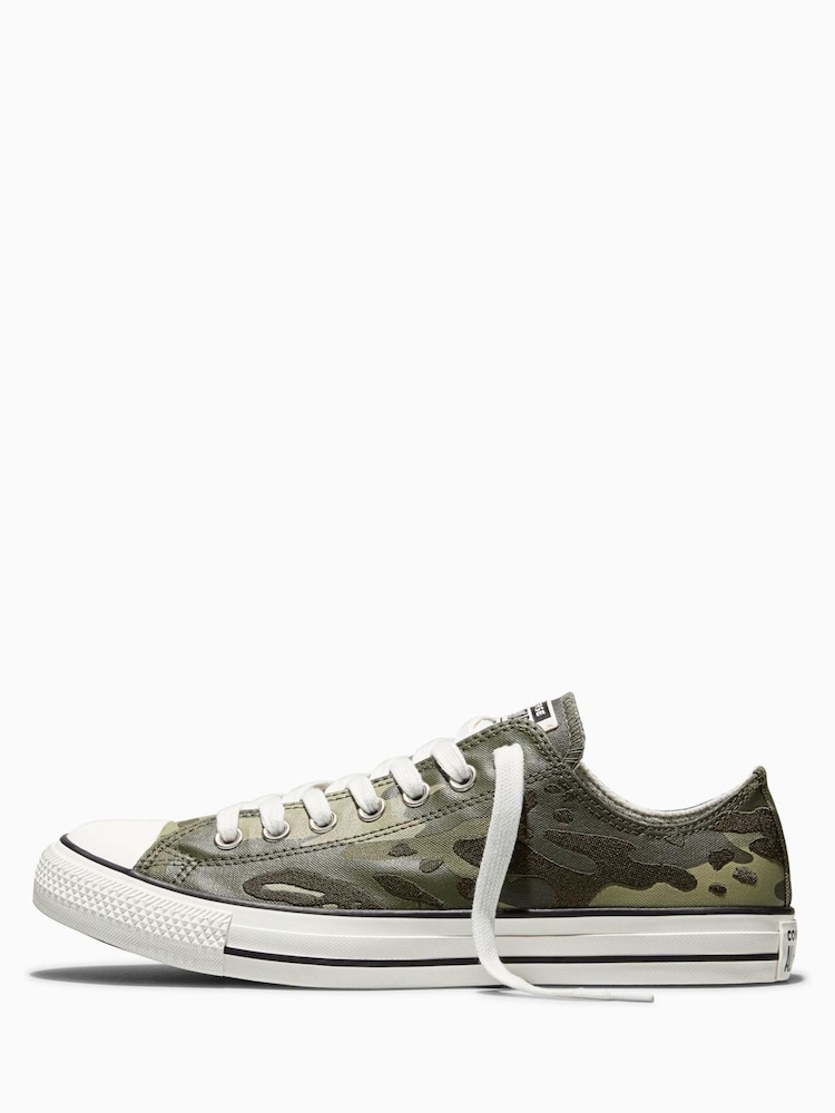 Converse Green Chuck Taylor All Star Wide Camo Trainers - Image 2 of 6